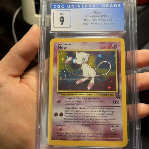 Mew #9 Holo Promo w/ Swirl - CGC 9 Blue Label
