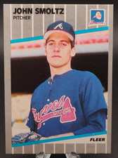 1989 Fleer Baseball #602 John Smoltz RC (Braves) HOF