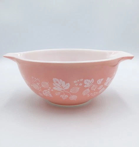 Vintage PYREX Pink Gooseberry Cinderella Mixing Bowl #442 1-1/2Qt 💥EUC