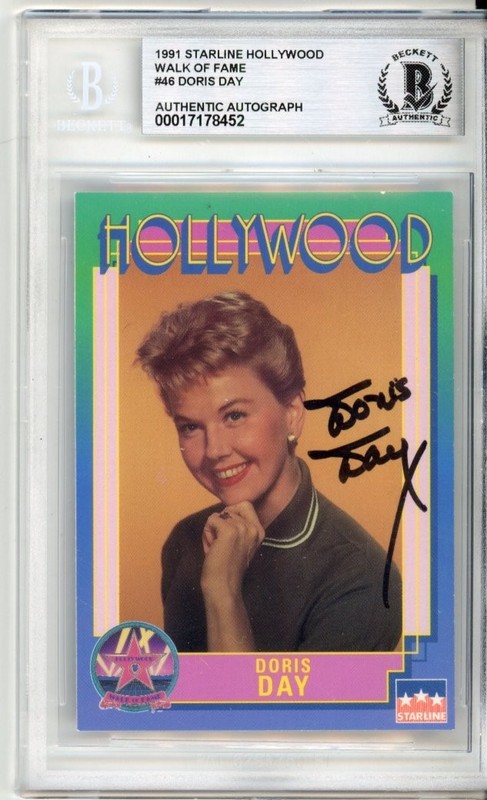 Doris Day Signed Hollywood Walk of Fame - Beckett - Hollywood Great