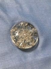 Vintage 11 Hole Clear Glass Flower Frog 3.5"