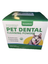 Cleanpethome Pet Dental Cleaning Powder New In Box 2.82 Oz Plaque Control
