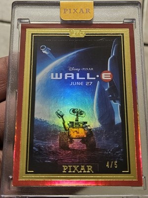 2025 Topps Chrome Pixar Gold Wall Art WALL-E Red /5 SSP