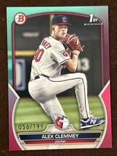 Alex Clemmey /199 2023 Bowman Draft Aqua & Pink Gradient #BD-79 1st Bowman