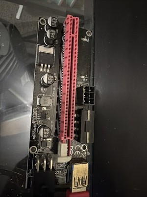2 New PCI-E X1 to X16 Riser Card PCE164P-N08 VER009S 6 Pin, Video/Graphics Card