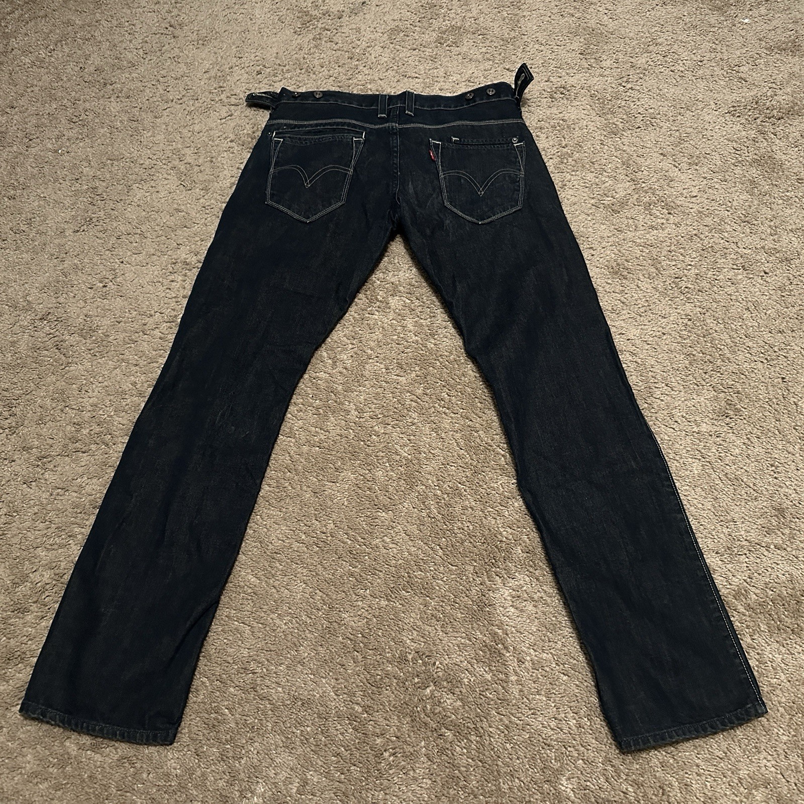 Vintage Levis 527 Jeans Low Rise Bootcut Men's 29x32 Light Wash Denim Blue thumbnail 6