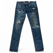 AG Adriano Goldschmied Jeans 26 THE STILT CIGARETTE LEG Distressed DENIM