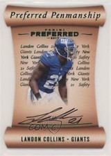 2017 Panini Preferred Penmanship Green 5/5 Landon Collins #156 Auto 0ja2