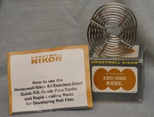 Vintage Honeywell NIKOR camera film developing reel and Instructions, 120 620