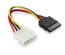 10PCS 4 Pin IDE Molex to 2 Serial ATA SATA Hard Drive Power Adapter Cable wire