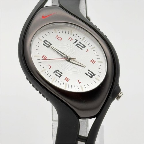 NIKE Triax Analog Watch Vintage 2000s Black Sport Design Quartz Men In hand