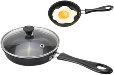 Non Stick Mini Pan with Lid for One Egg, Small Frying Pan 12Cm Deep Frying Pan S