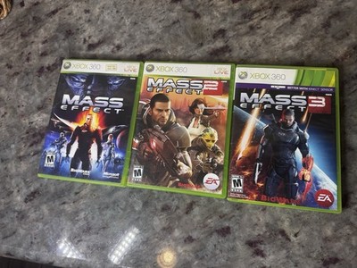 Mass Effect 1, 2, & 3 Xbox 360 Lot Trilogy Complete CIB Tested Works