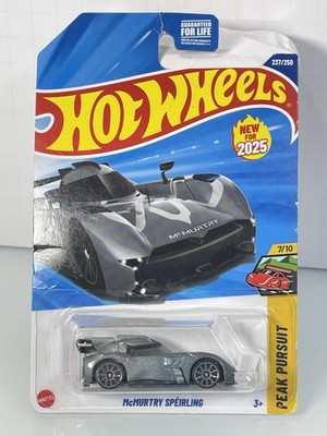 2025 Hot Wheels McMurtry Spéirling Silver Gray 7/10 Diecast Car Case Q New