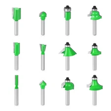 Highly speed Steel Router Bit Set 12pc 1/4Inch Shank For MultiMaterial Crafting