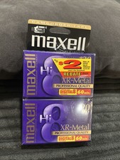 2 Pack Maxell Hi8 XR-Metal 120 P6-120 XR 8mm Camcorder Videotape Sealed New