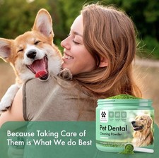 Dog Dental Powder   Dog Breath Freshener   Plaque off and Tartar Remover for Dog
