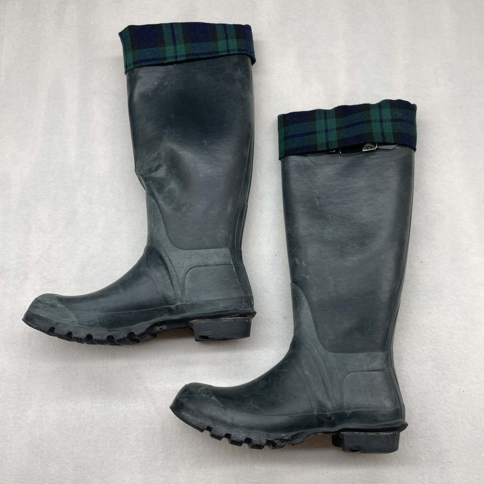 Hunter Boots Tall Black lined Size 7 Classic Outdoors Garden Hiking Camping Rain