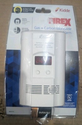 Firex Plug-In Explosive Gas and Carbon Monoxide Detector, 9V Battery Backup