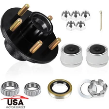 3500Lb Trailer Axle Trailer Hub Kit 5 Bolt 4.5",5×4.5 Trailer Hub Fit 1-1