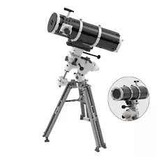 Newtonian Equatorial Mount Telescope with Stand 712 Pieces MOC Build Gift