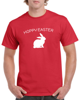 Hoppy Easter Shirt Men's Funny Graphic T-Shirt Bunny Easter Holiday Top