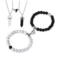 Magnetic Couples Chakra Bracelets, Long Distance Touch Love Bracelets