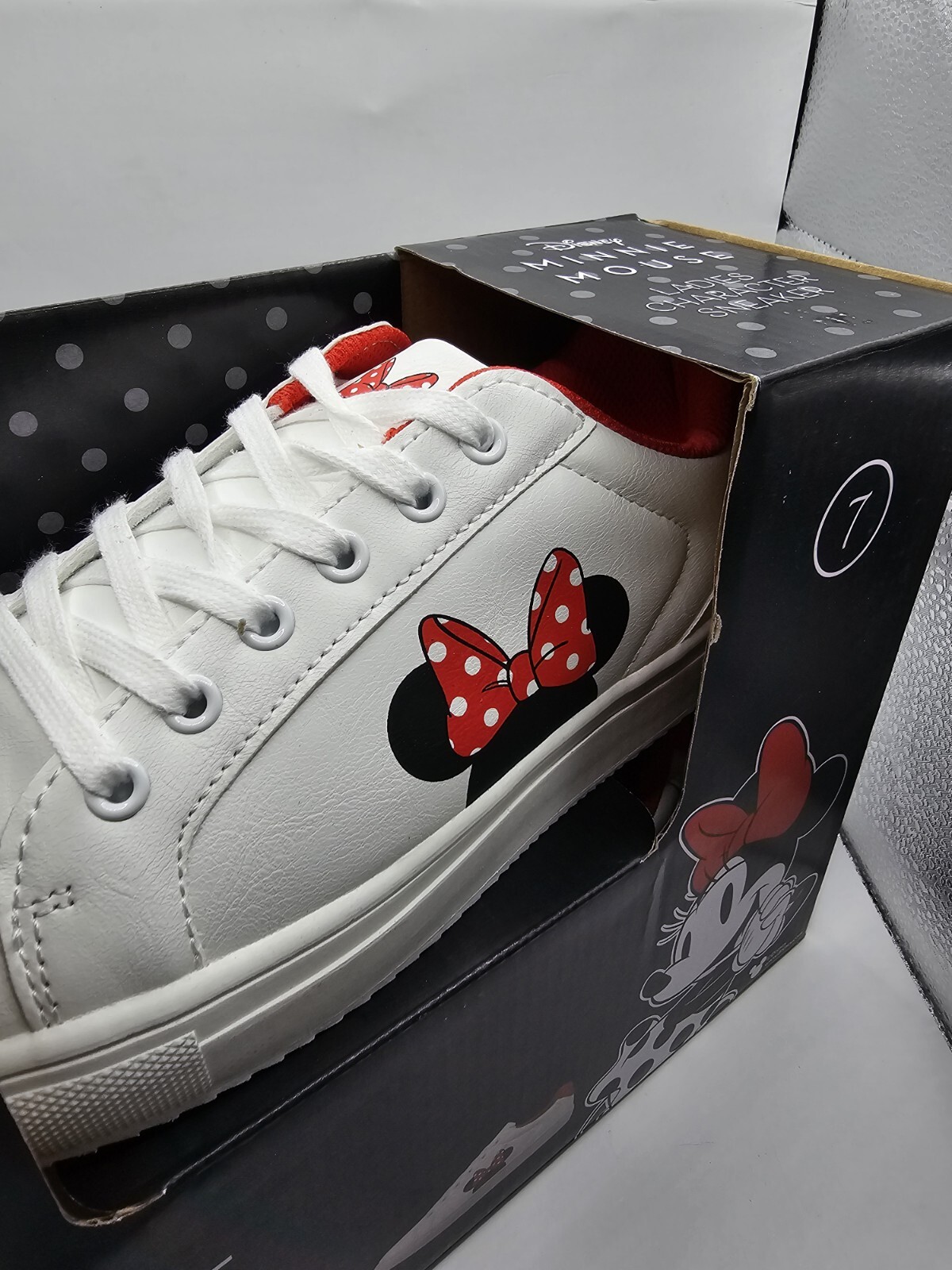 ALDI Disney Mickey Minnie Mouse Ladies Character Sneakers Shoes Womens 7 NIB RED image 6