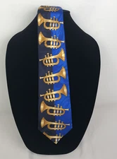 Mens Neck Tie Novelty Trumpets Music Steven Harris Hand Made 100% Polyester