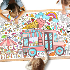 Giant Coloring Poster for Classroom Wall - Versatile 31.5 X 72 Inches Summer Act