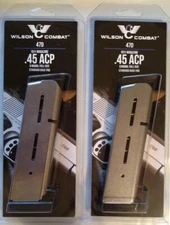 Lot of 2 - Wilson Combat 1911 45acp Full Size 8 Round Magazine 8rd Mag 47D - NEW
