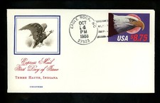 US FDC #2394 Uncovers 1988 Eagle Rock NC Eagle & Moon Express Mail Unofficial