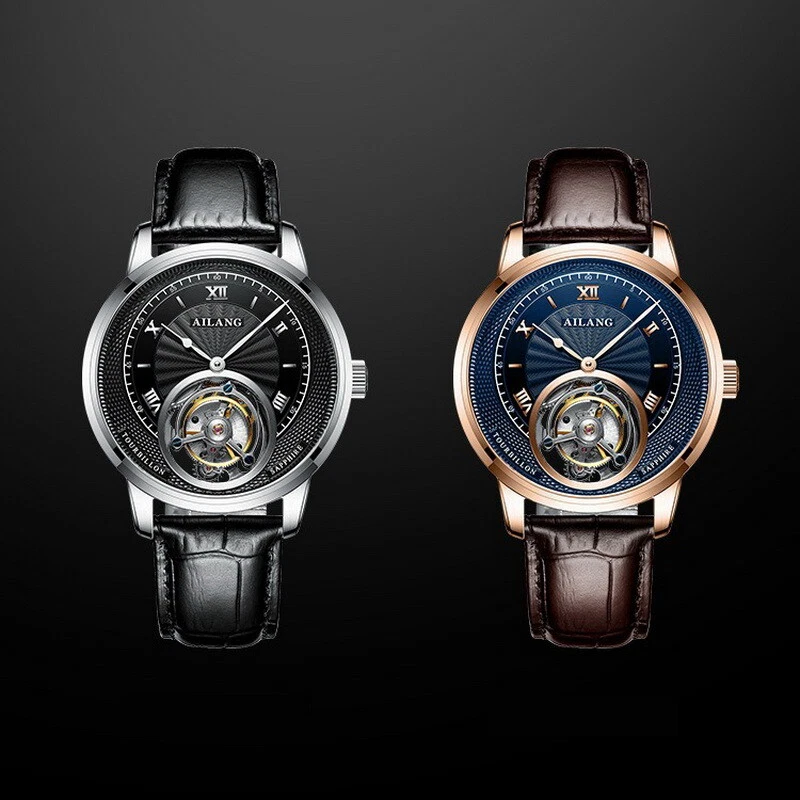 AILANG Sapphire Crystal Hollow Out Waterproof Tourbillon Manual Mechanical Watch - Image 3 of 4