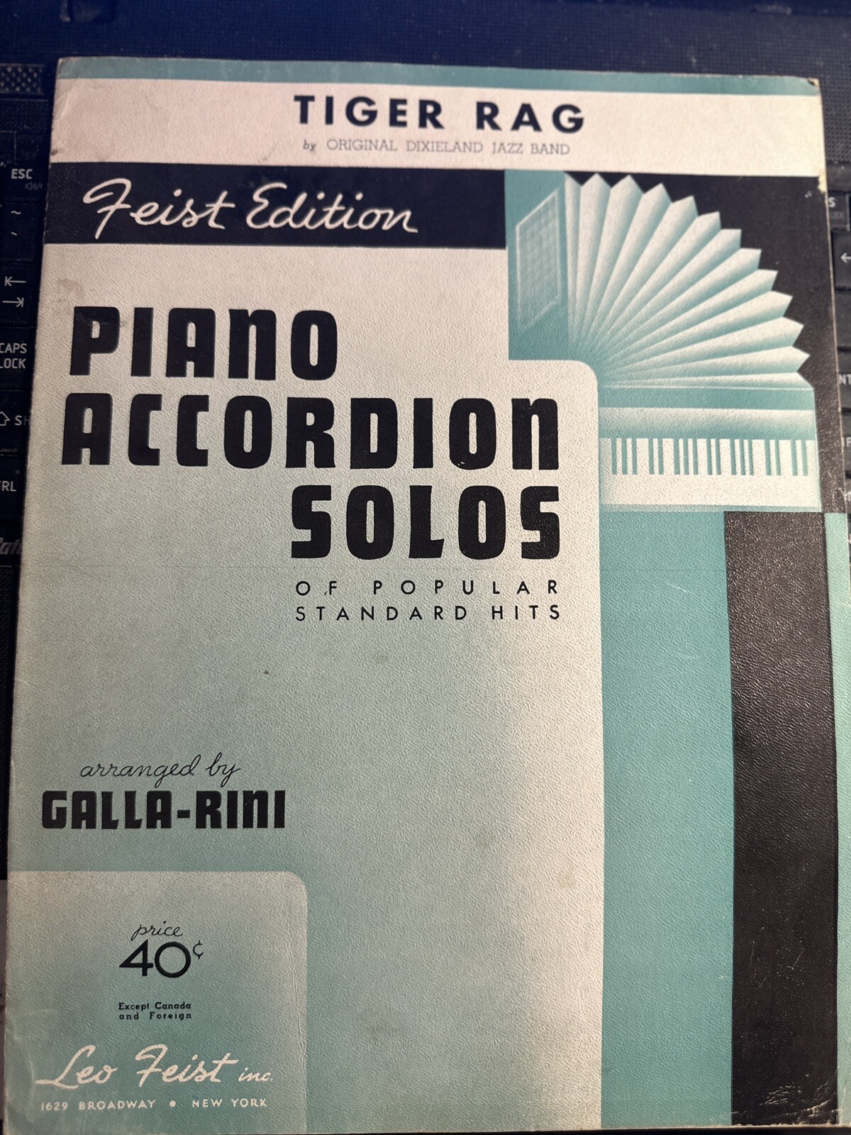 Partituras de acordeón B 'Tiger Rag' de Galla-Rini