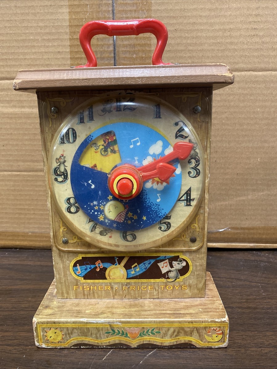 Fisher Priceフィッシャープライス ティーチングクロック　アンティーク Vintage Fisher Price Tick Tock Teaching Music Clock, 1964