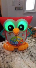 FISHER PRICE Linkimals Light-Up Learn Owl, Interactive English Talks ABCs 123s