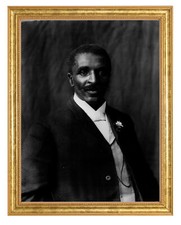 George Washington Carver Photograph in a Aged Gold Frame