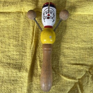 Christmas Wooden knocker Cat Toy, Santa Claus, very RARE