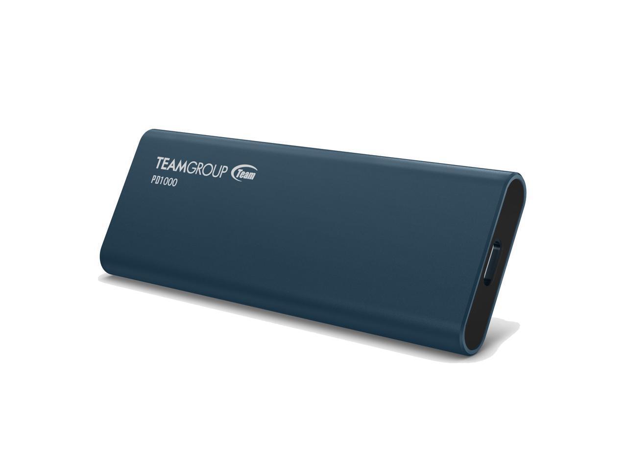 TEAMGROUP PD1000 Алюминиевый портативный внешний твердотельный накопитель SSD емкостью 512 ГБ, Считываемый