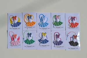 sailor moon origami bookmark paper pack 10pc ebay