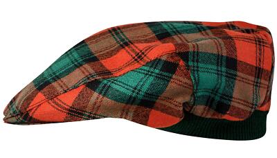 Herren Schottenkaro Flatcap Kerr alt Schottenkaro Einheitsgröße schottisch hergestellt Mütze