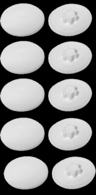 TORX Head White 10x Screw Plastic Cap Covers Cabinet Furniture T10 to T40