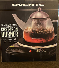 Quemador eléctrico único de hierro fundido OVENTE con placa caliente de 7" - BGS101B - ENVÍO RÁPIDO