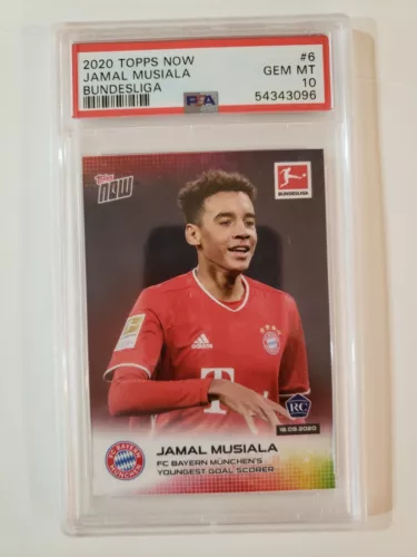 Jamal Musiala 2020 Topps Now Bundesliga #6 PSA 10 Gem Mint Bayern Rookie RC 