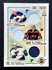 YOUNG / McLENNAN / MIKE EASTWOOD 2001-02 CROWN ROYALE TRIPLE THREADS NO 18 29256
