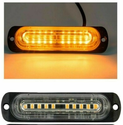Lampeggiante LED Stroboscopico Amber - 10-110V Per Veicoli Da Lavoro - Foto 2