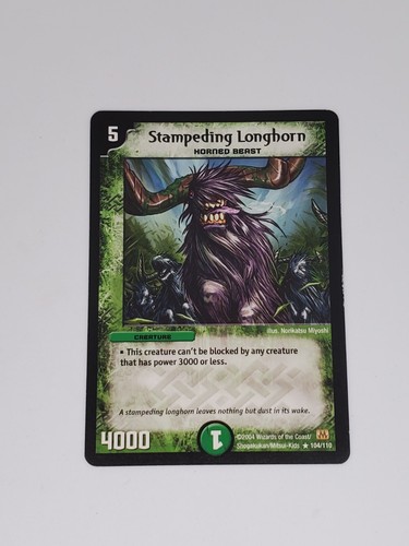 Juego de cartas coleccionables Duel Masters - Estampación Longhorn DM-01 Raro #104/110 LP De colección ¡primer juego! - Imagen 9 de 10