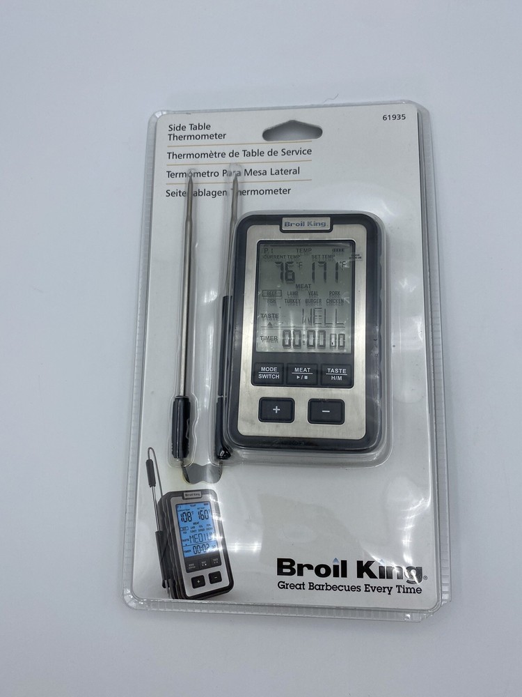 Broil King Digital Thermometer Side Table Dual Probe 61935 Broil King 61935 New