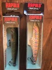 Rapala Orginal Floating F09 RT & F09 PKL - Lot Of 2 - Rainbow Trout & Live Pike