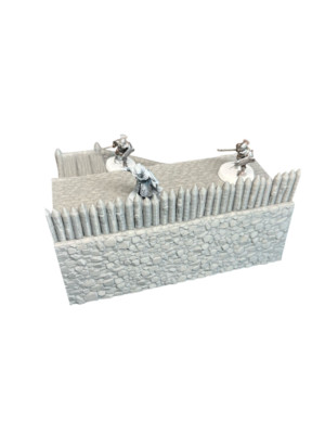 Kingdom of Saxonia -Wall with Stairs - Herr der Ringe Fantasy Tabletop 28mm